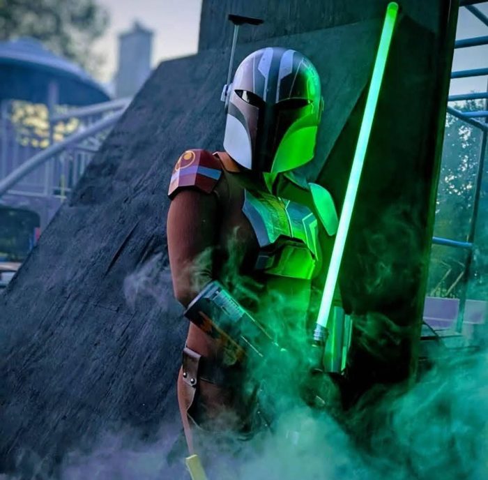 A Crewmate in cosplay
